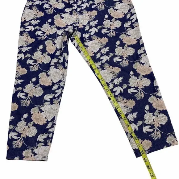 FADED Glory Floral Cropped Trousers 16-18 - Picture 5 of 11